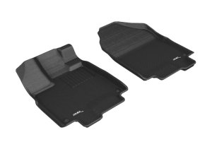 Honda Odyssey Floor Mats (2) - Front - 3D MAXpider - Kagu - Black - `18-`20